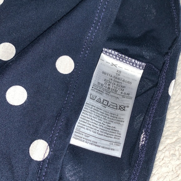 Gap Girls Navy & White Polka Dot Shorts 4/5 EUC - Picture 6 of 7